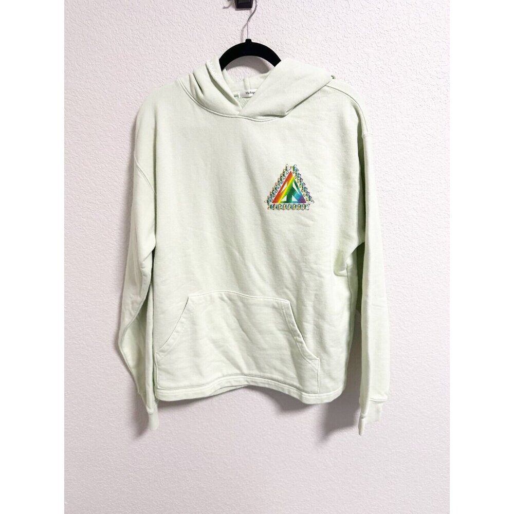 Madhappy Unisex Light Green Rainbow Electric Hoodie Pullover Relaxed Fit‎ Medium